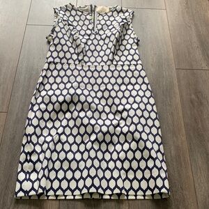 Kate Spade Navy and White Geometric Mini Dress